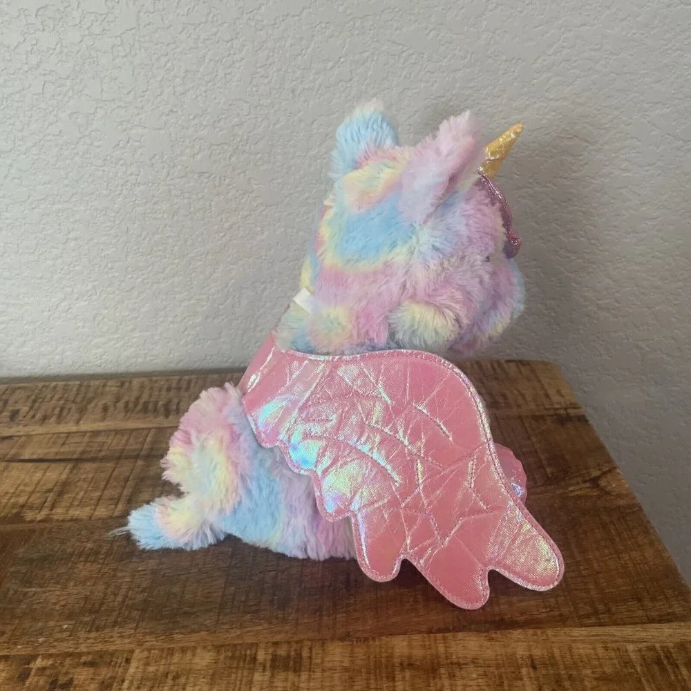 Barbie Unicorn Plush Stuffed Animal Toy Mattel 2021 Pastel Sound Works 10”